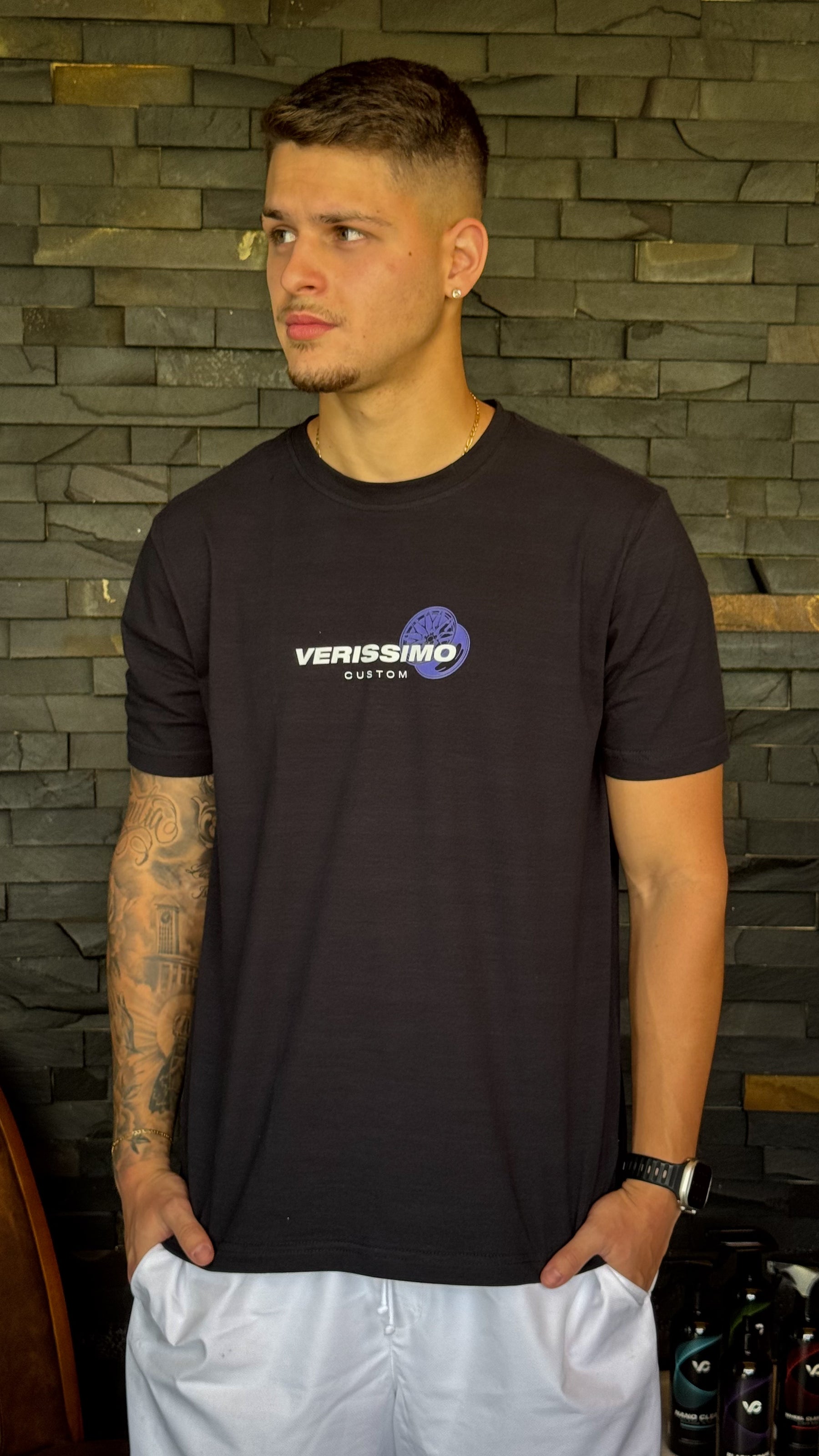 Camiseta Slim "M" Wheels Masculina