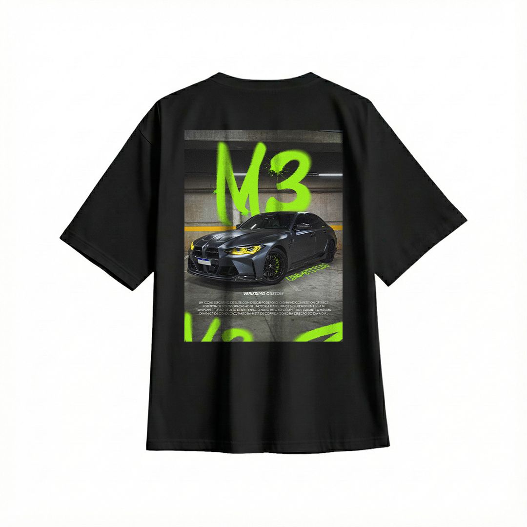 Camiseta Oversized Style Bmw M3 Masculina