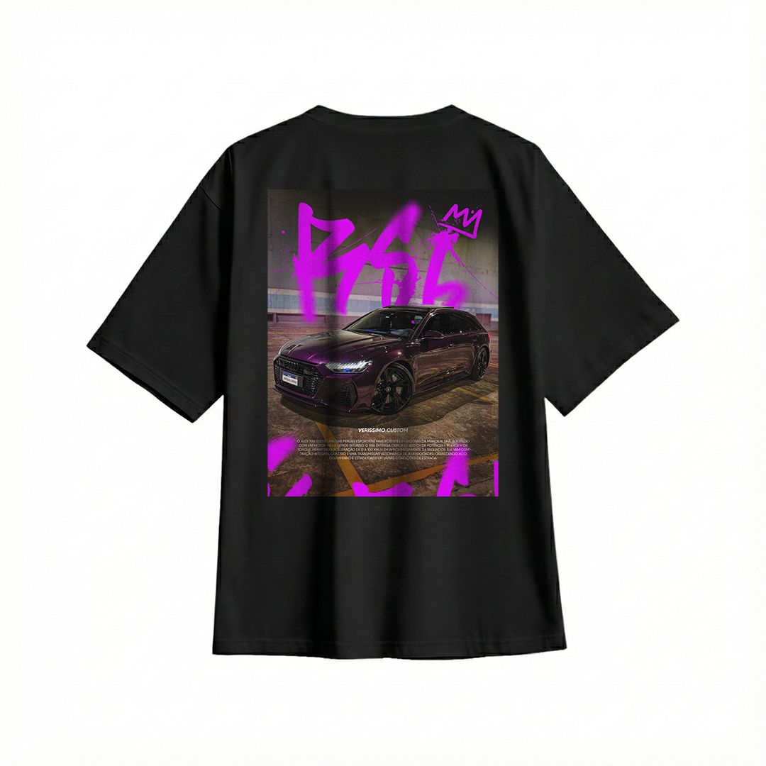Camiseta Oversized Style Audi Rs6 Masculina